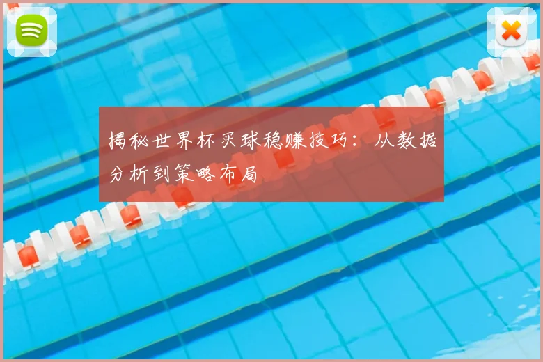 揭秘世界杯买球稳赚技巧:从数据分析到策略布局